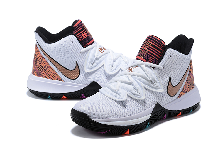 Nike Kyrie Irving 5 White Orange Black Shoes